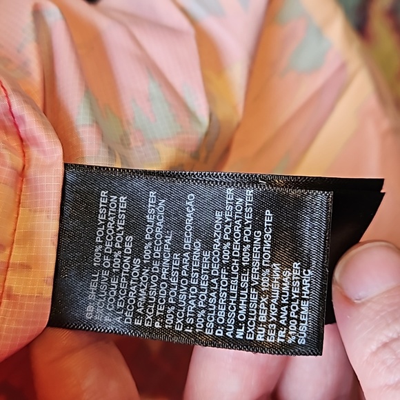 North Face Pink Black Abstract Fanorak Windbreaker L - Picture 8 of 11